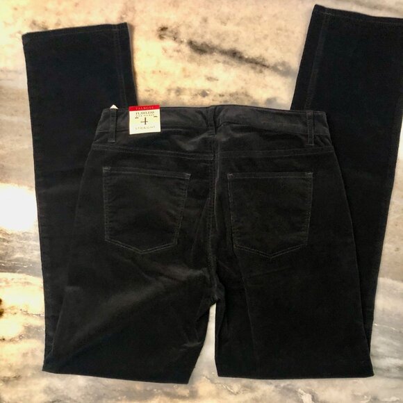 NWT Talbots The Flawless Five-Pocket Cord Straight-Leg Black Corduroy Pants 4 - Picture 6 of 13
